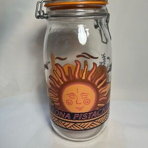 Sunburst Glass Storage Jar